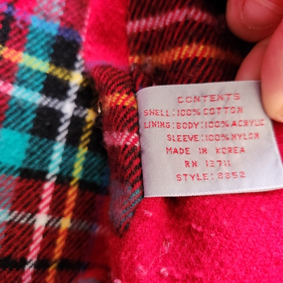 1980's Pacer Womens Corduroy Utility Jacket Flannel Lined Teal Sz Small - Picture 8 of 11